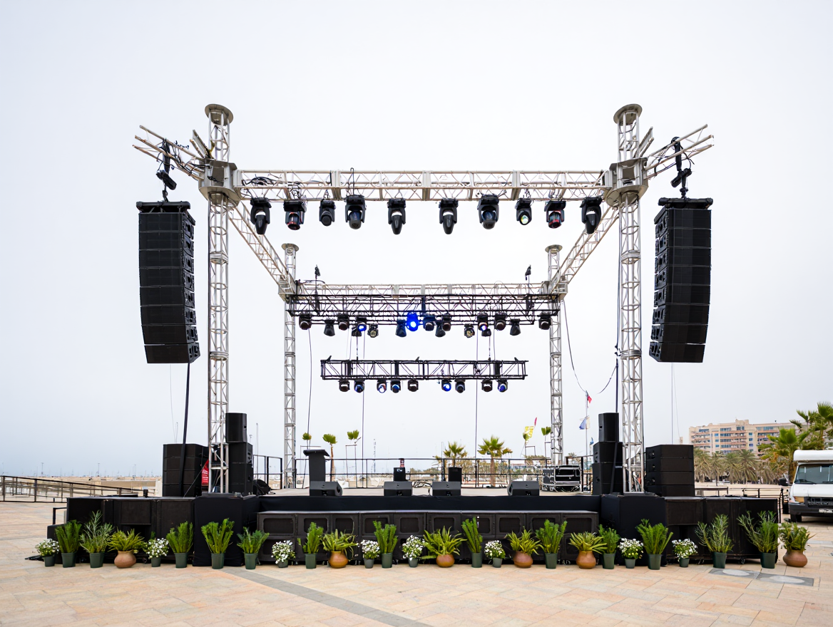 Stage Truss for Mounting of Lights and Sound